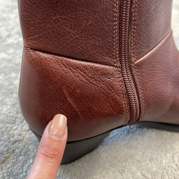 New Munro Tyler Western Ankle Boots Bootie Dark Rust Brown Sz 7.5 Narrow - Picture 7 of 14